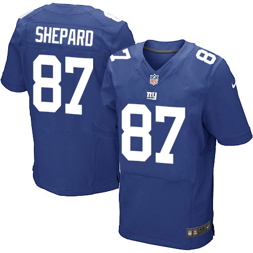 Men's Elite Sterling Shepard Nike Jersey Royal Blue Home - #87 NFL New York Giants